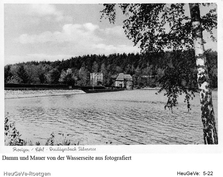 Dreilägerbachtalsperre, um 1930