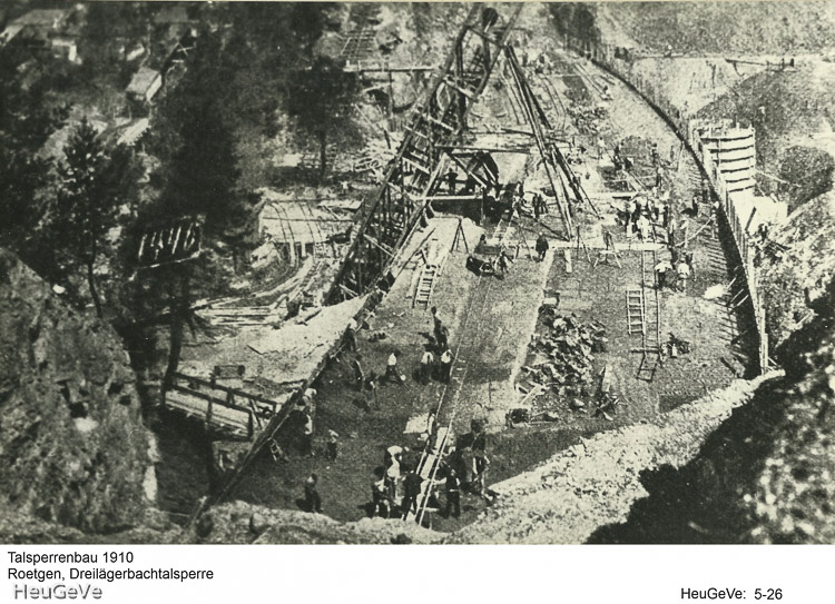 Baustelle Talsperre, 1909