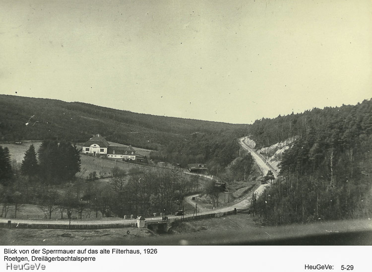 Foto von der Sperrmauer, um 1912