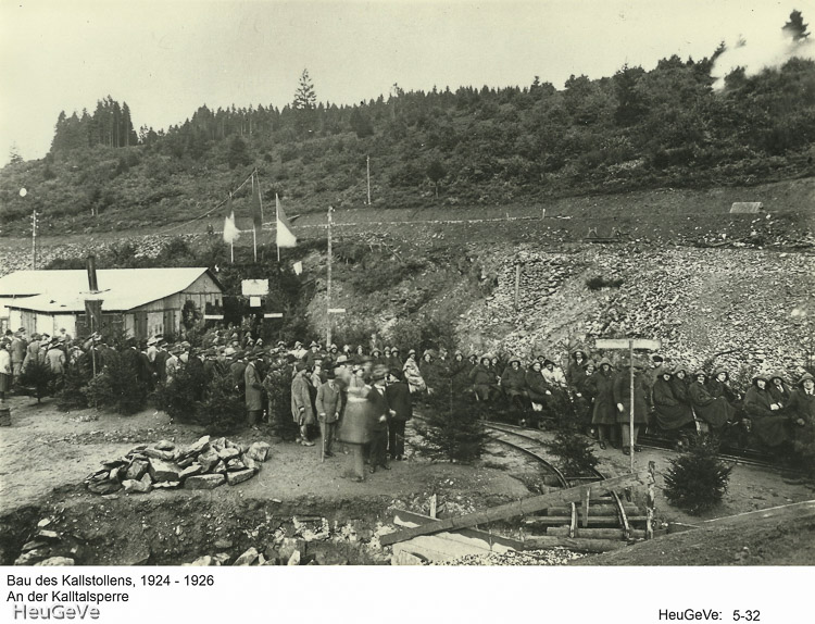 Bau des Kallstollens, 1926