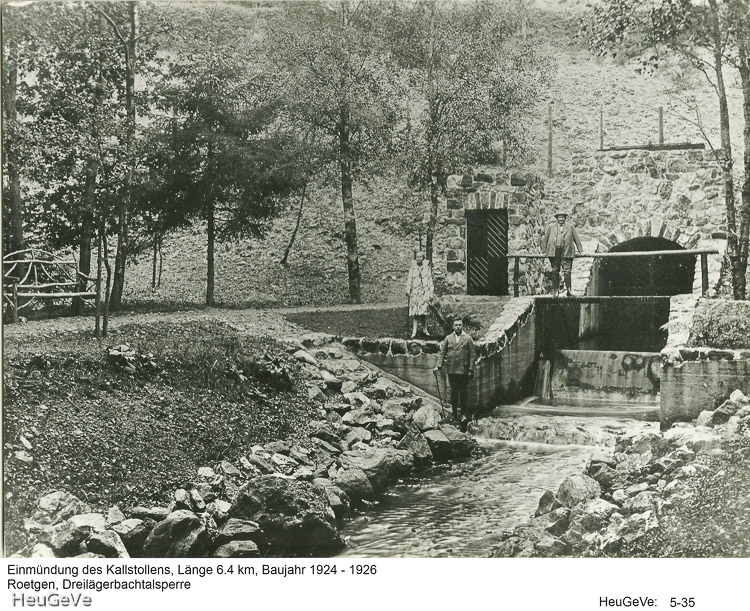Einmündung des Kallstollens, 1926