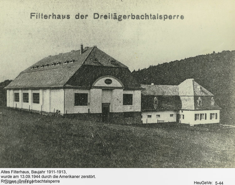Das alte Filterhaus der Roetgener Talsperre, 1914