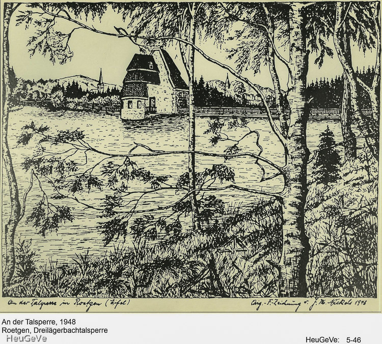 Zeichnung von J. W. Nickels, 1948