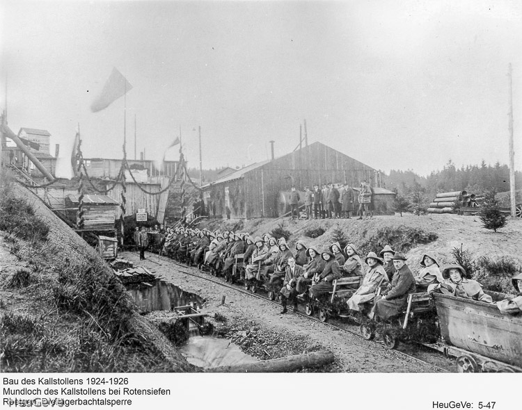 Bau des Kallstollens, 1926