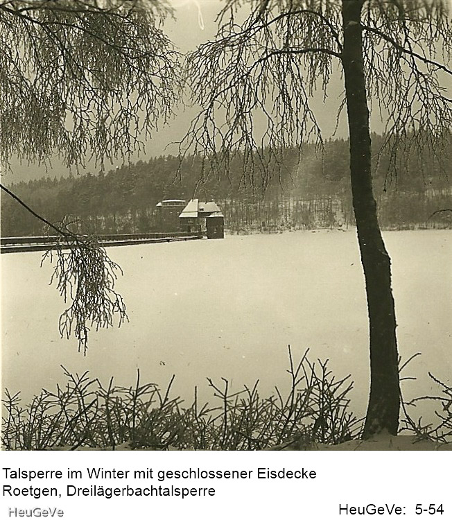 Dreilägerbachtalsperre, um 1950