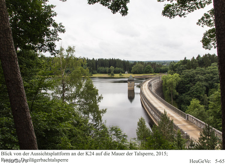Sperrmauer der Dreilägerbachtalsperre, 2015