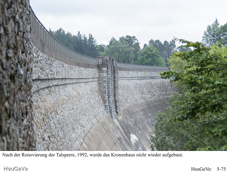 Die Mauer der Dreilägerbachtalsperre, 2015